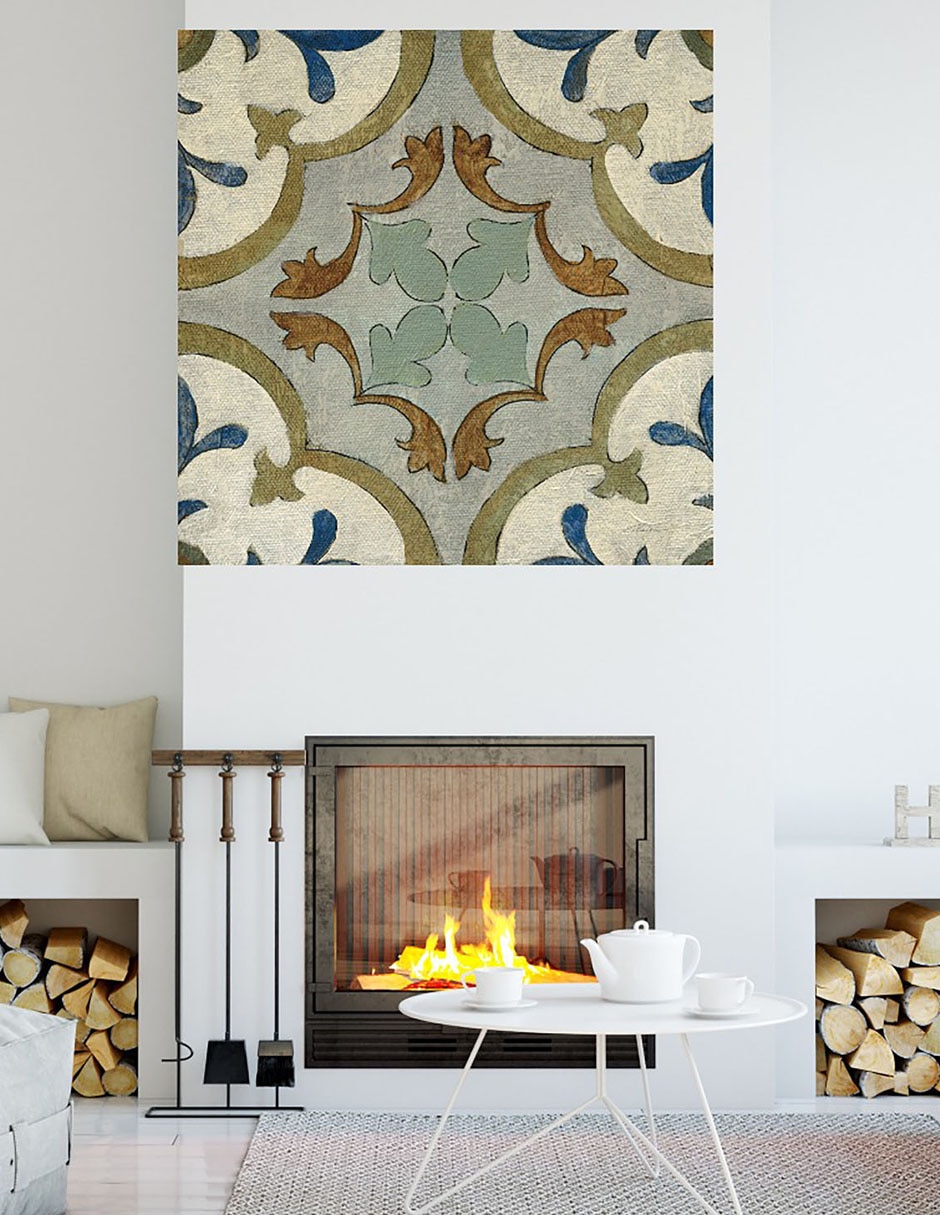 Cuadro decorativo Azulejos del Viejo Mundo VIII técnica mixta Formas 4
