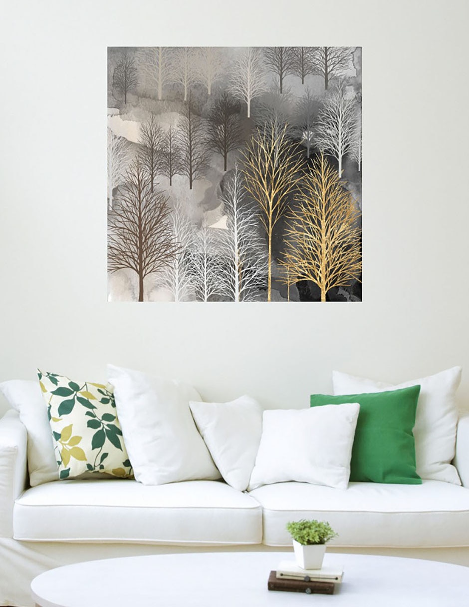 Cuadro decorativo Árboles de Invierno técnica mixta Naturaleza 3