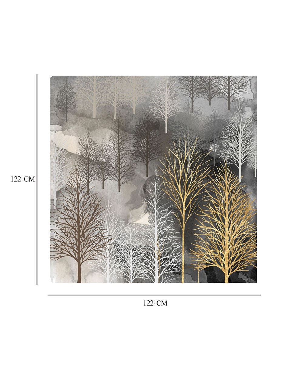 Cuadro decorativo Árboles de Invierno técnica mixta Naturaleza 2