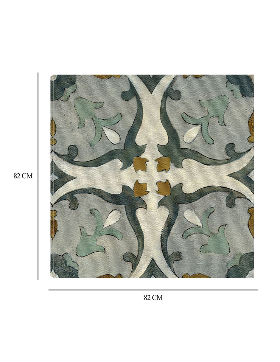 Cuadro decorativo Azulejo del Viejo Mundo III técnica mixta Símbolos 2