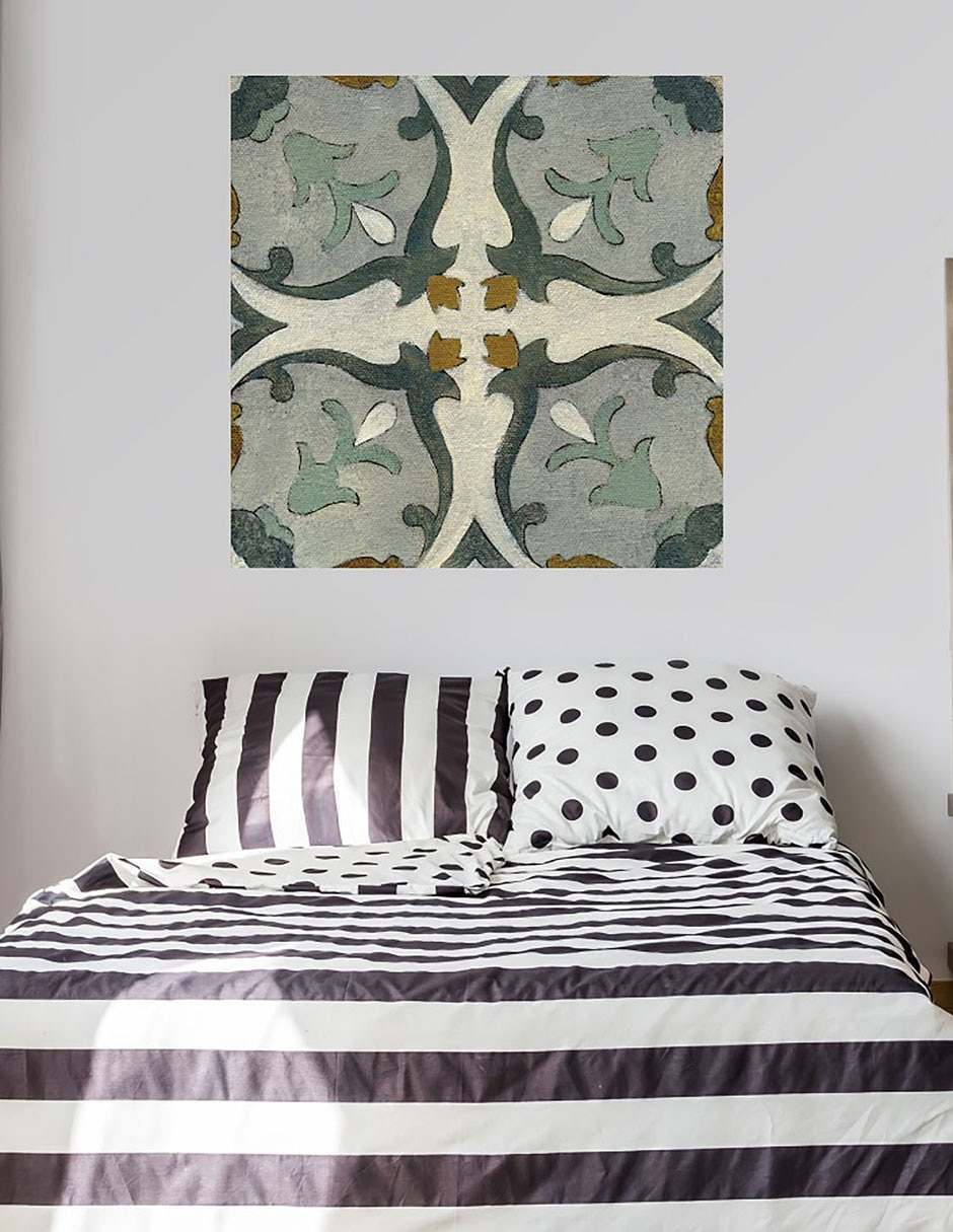 Cuadro decorativo Azulejo del Viejo Mundo III técnica mixta Símbolos 2