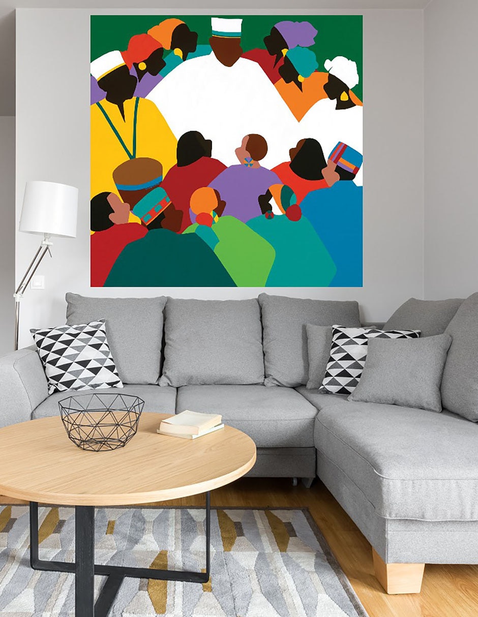 Cuadro decorativo Año de regreso a África técnica mixta Gente 4