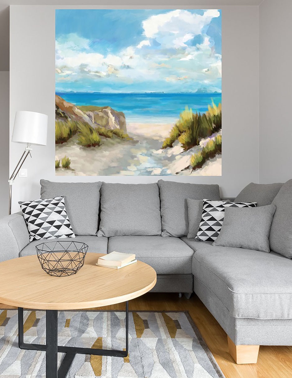 Cuadro decorativo Arena y mar técnica mixta Playas 4
