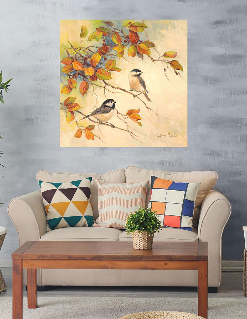 Cuadro decorativo Aves de otoño II técnica mixta Aves Silvestres 2