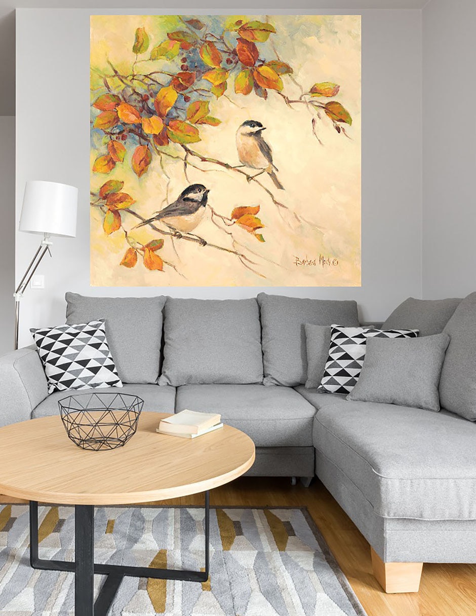 Cuadro decorativo Aves de otoño II técnica mixta Aves Silvestres 4