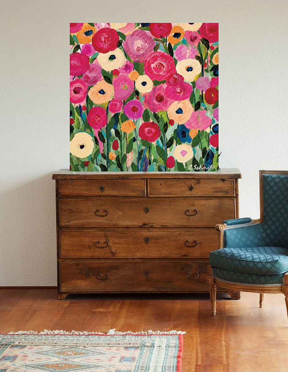 Cuadro decorativo Alegría de la infancia técnica mixta Flores 3
