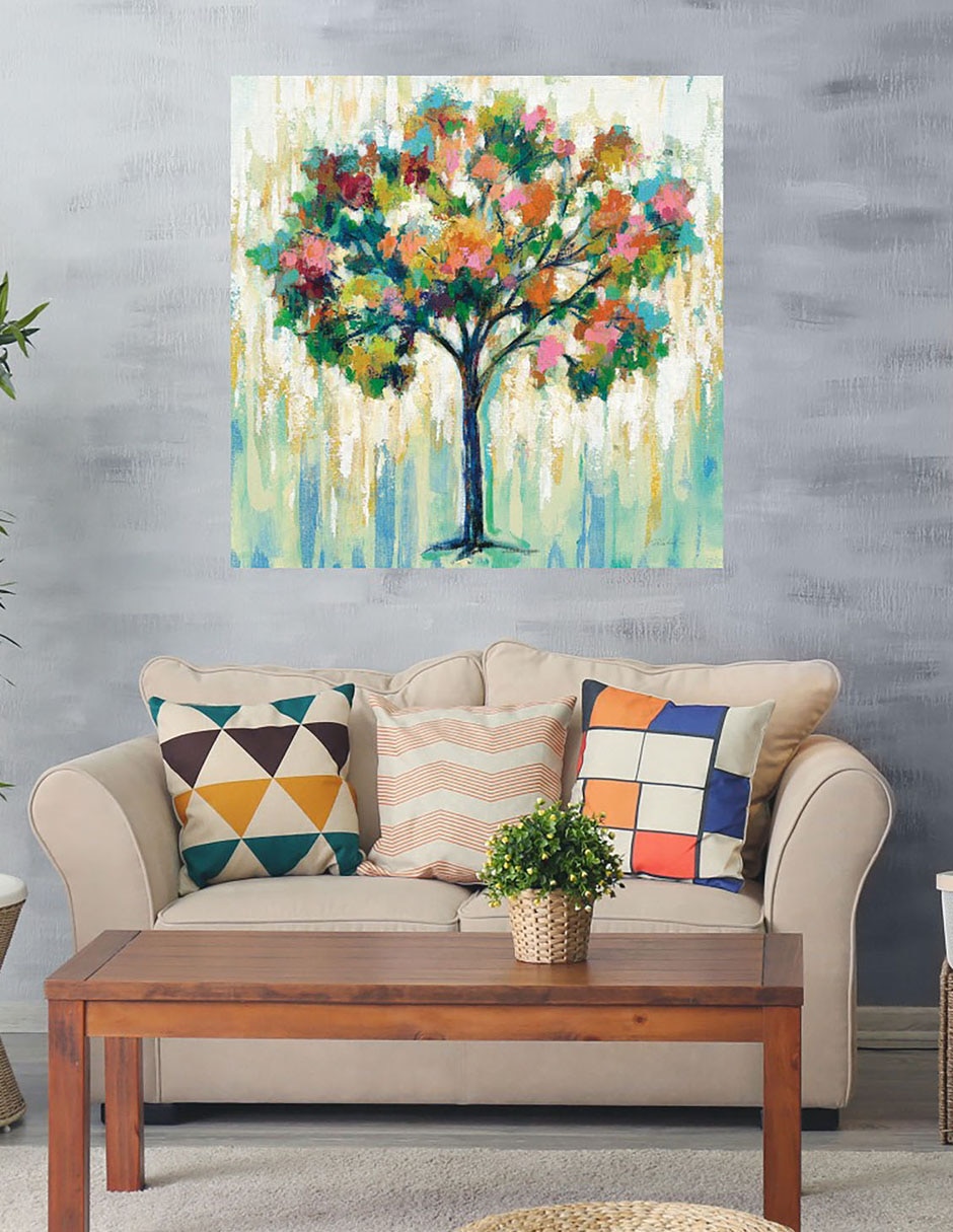 Cuadro decorativo Árbol floreciente técnica mixta Árboles 3