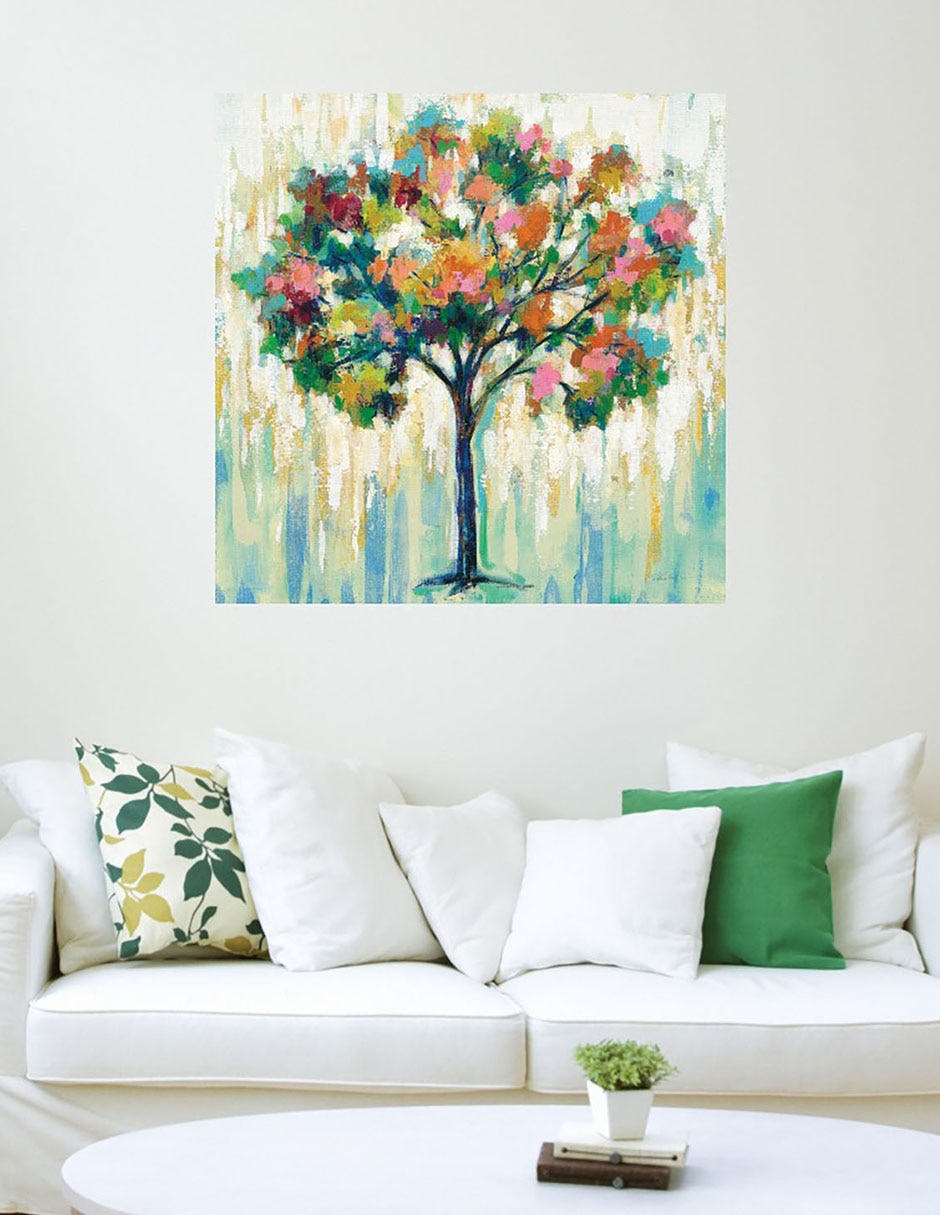 Cuadro decorativo Árbol floreciente técnica mixta Árboles 4