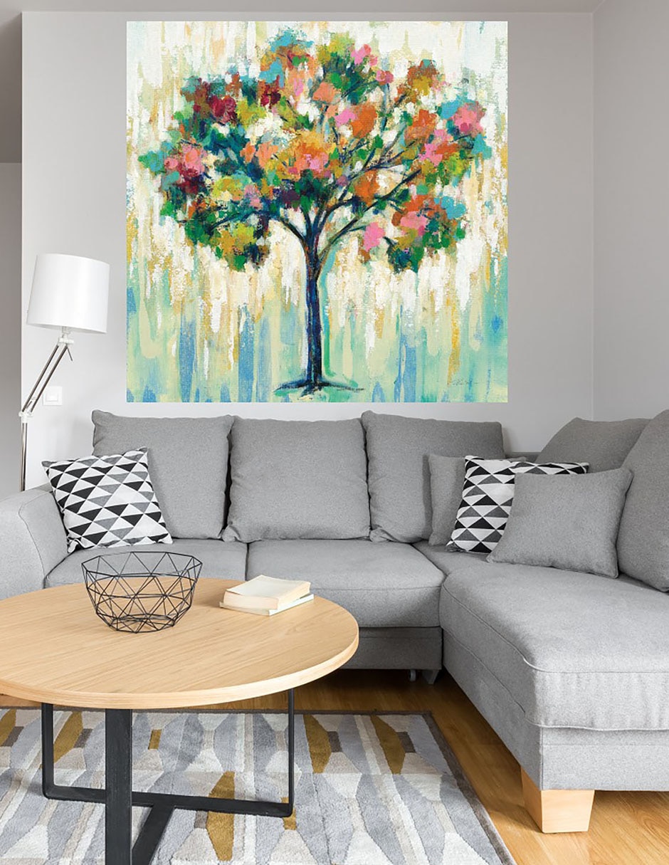 Cuadro decorativo Árbol floreciente técnica mixta Árboles 5