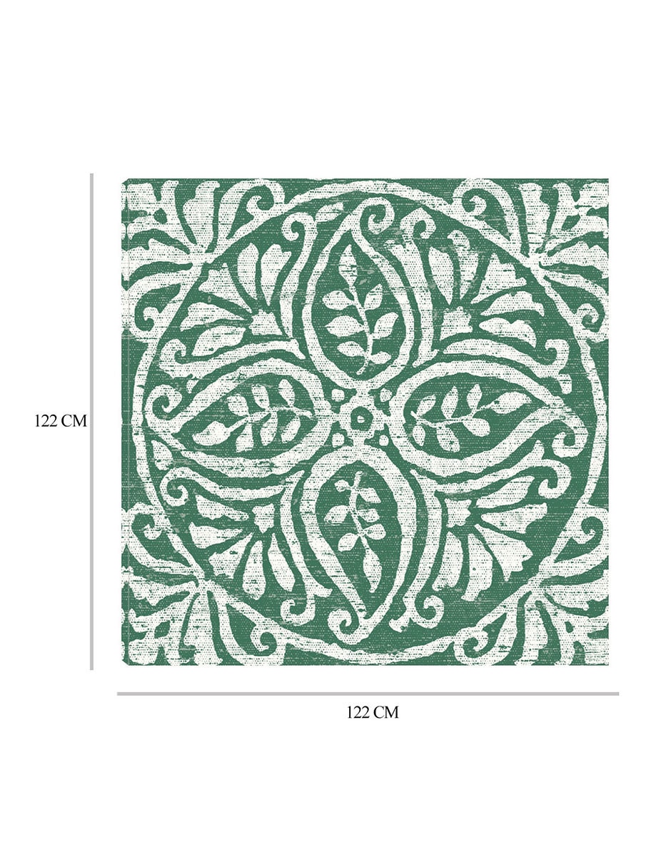 Cuadro decorativo Azulejo verdeo oscuro Amadora IV técnica mixta Formas 8