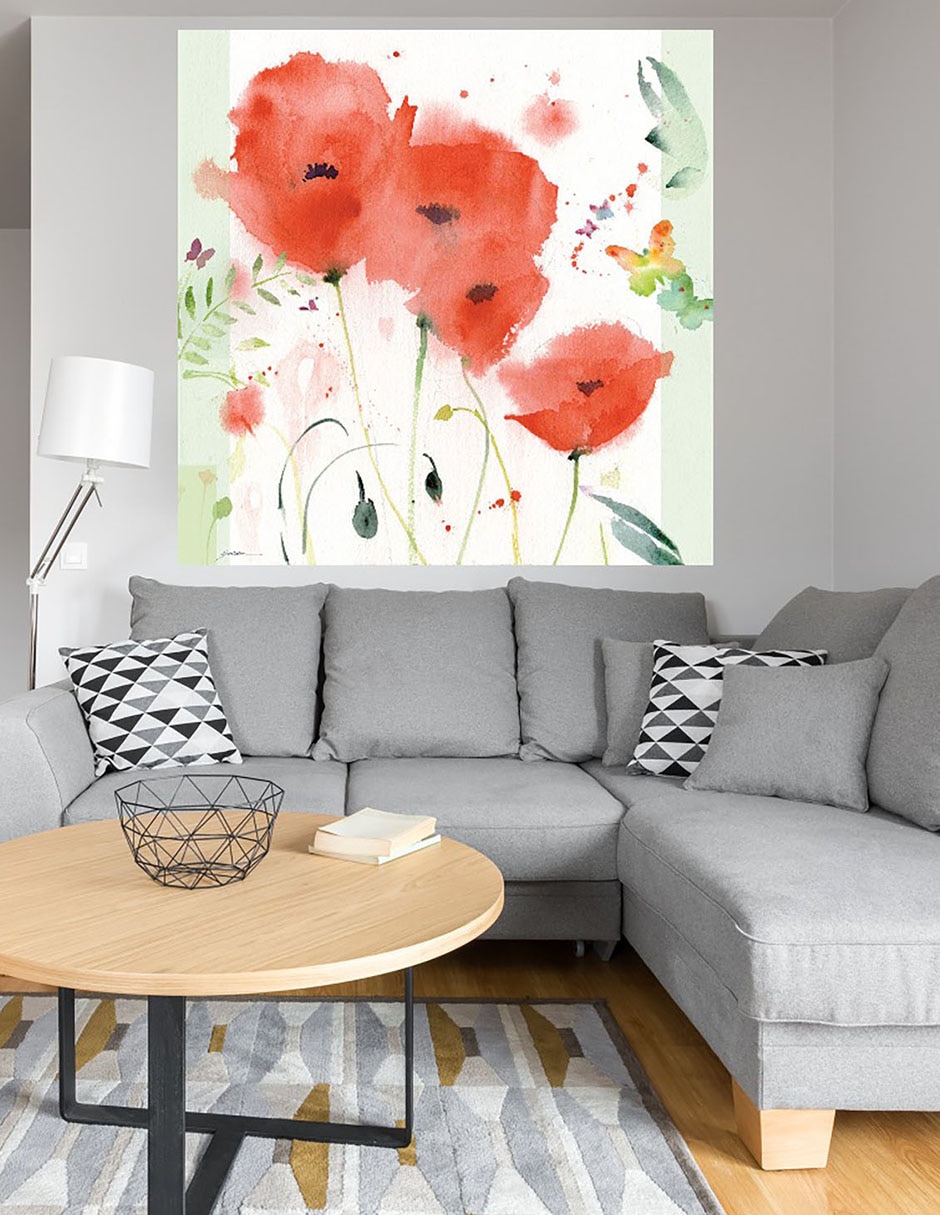 Cuadro decorativo Amapolas técnica mixta Flores 5