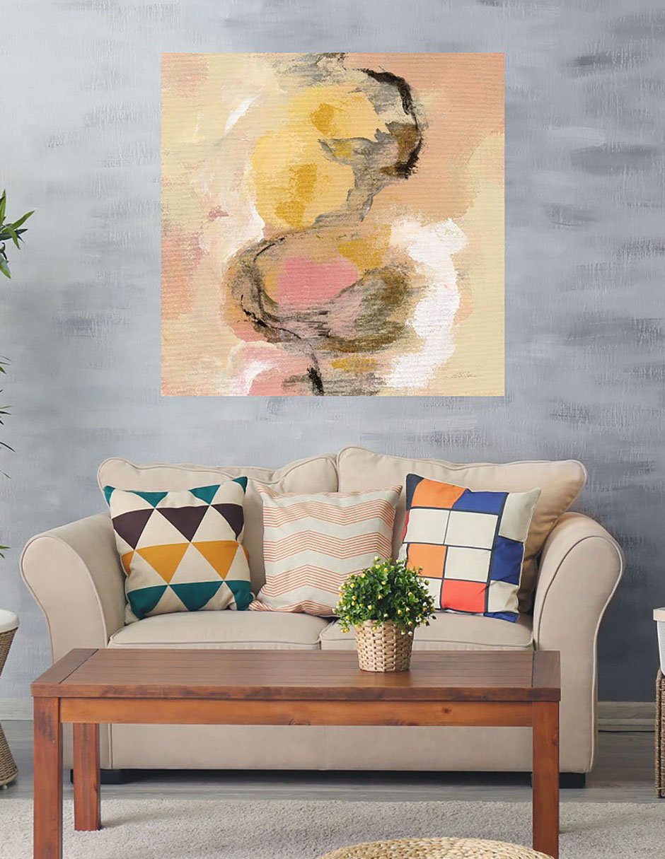Cuadro decorativo Aroma de peonía I técnica mixta Colores 2