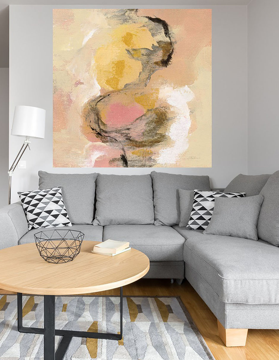 Cuadro decorativo Aroma de peonía I técnica mixta Colores 4