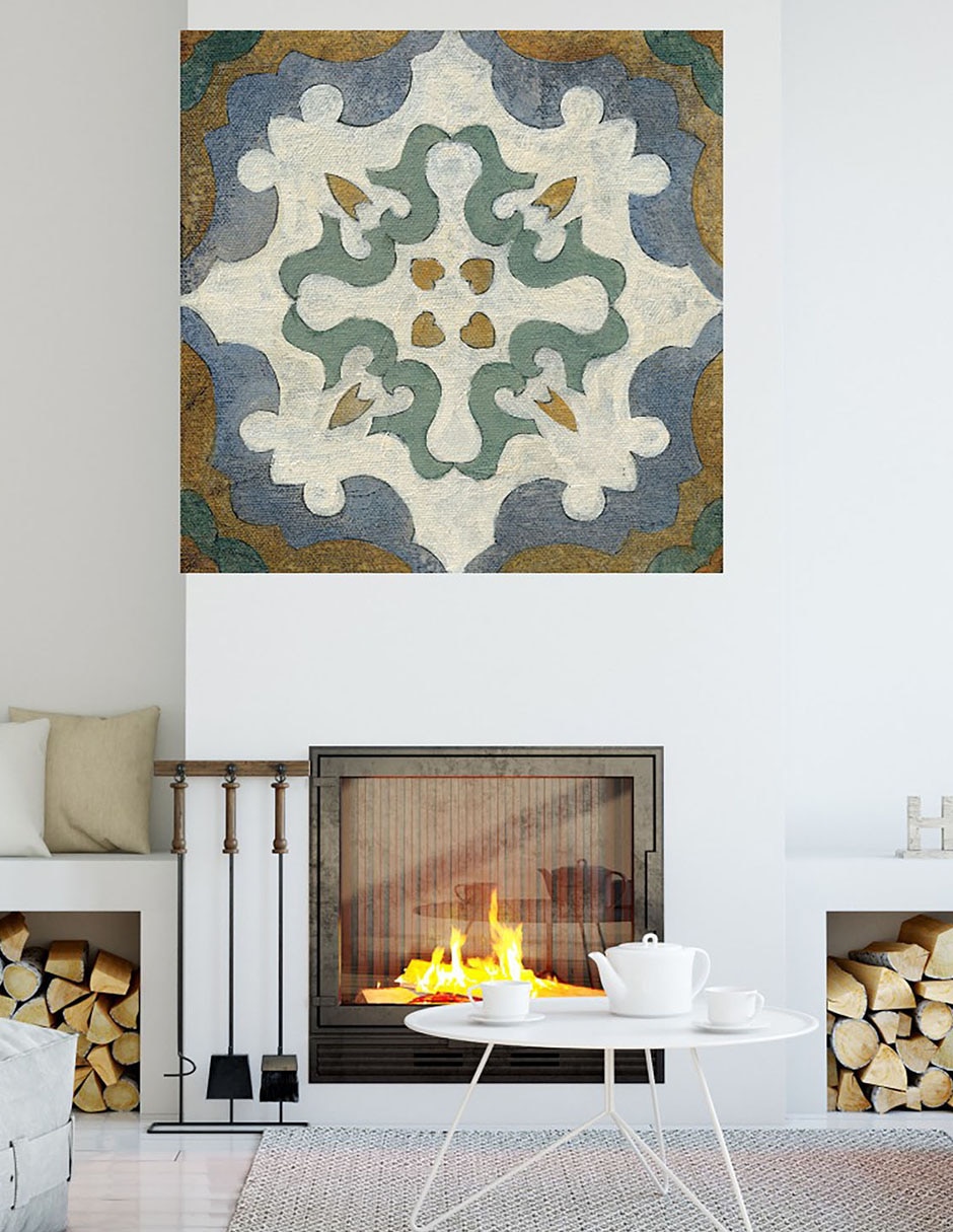 Cuadro decorativo Azulejos del Viejo Mundo VI técnica mixta Formas 4