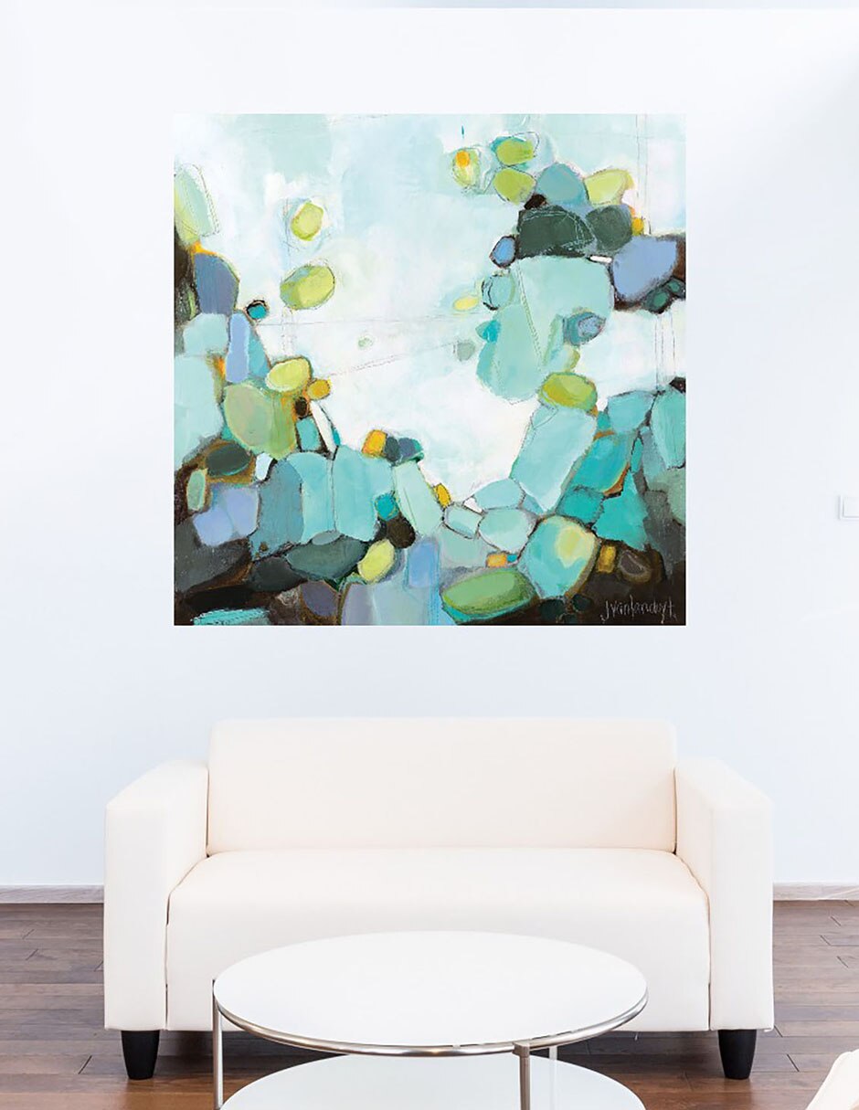 Cuadro decorativo Agua dulce técnica mixta Formas 5