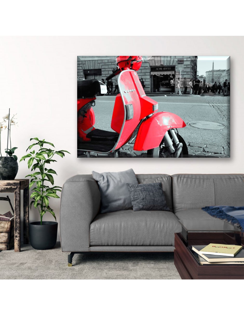 Cuadro decorativo Vespa roja 2