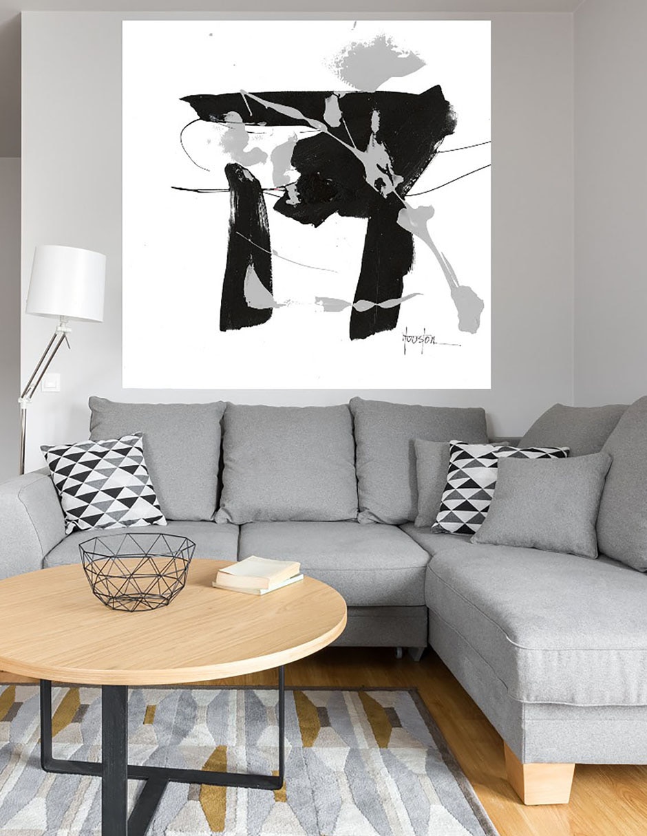 Cuadro decorativo Adiciones de lujo plateado técnica mixta Formas 4