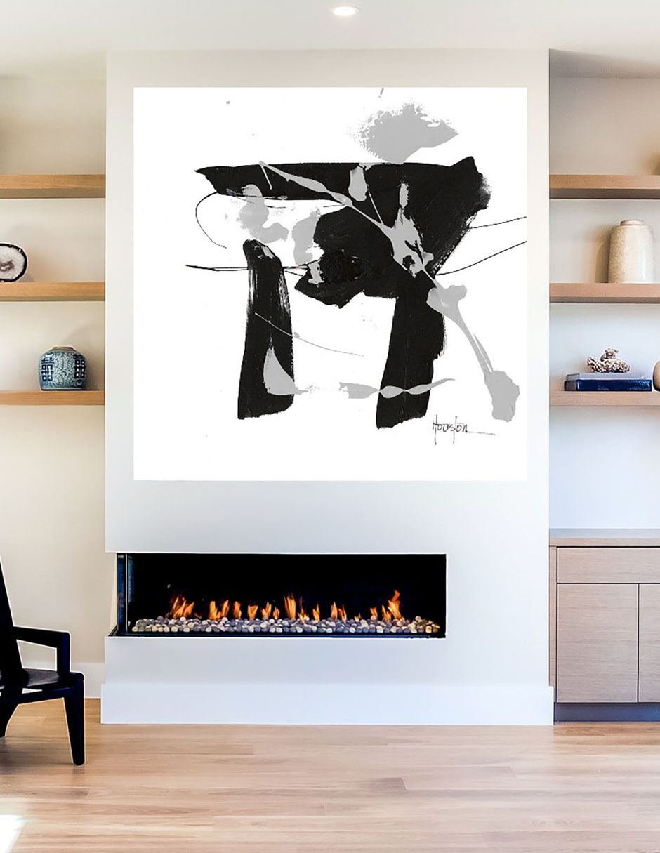 Cuadro decorativo Adiciones de lujo plateado técnica mixta Formas 5