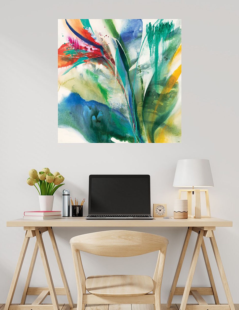 Cuadro decorativo Ave del paraíso técnica mixta Floración 3