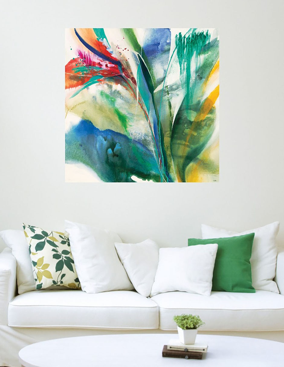 Cuadro decorativo Ave del paraíso técnica mixta Floración 4