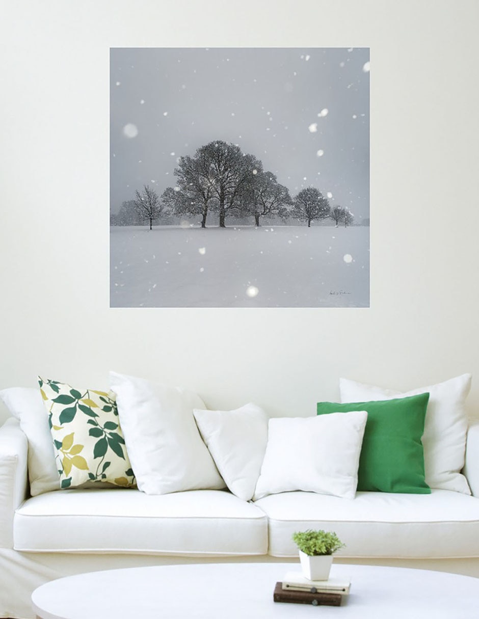 Cuadro decorativo Árboles en la nieve técnica mixta Naturaleza 3