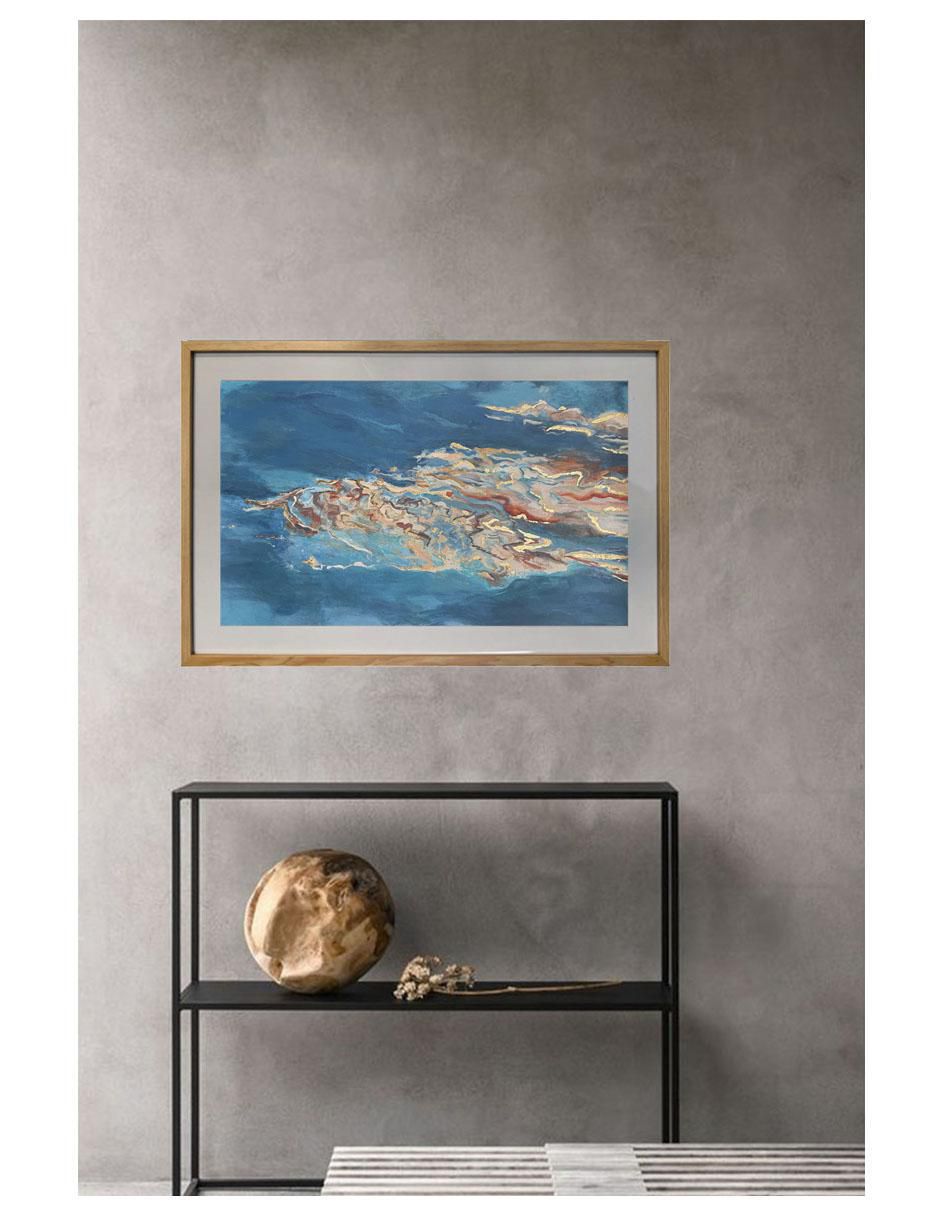 Pintura Reflejo de oro técnica acrílico 4