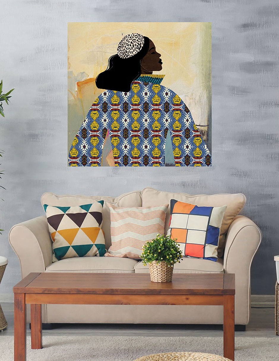 Cuadro decorativo Chicas con oro técnica mixta Gente 2