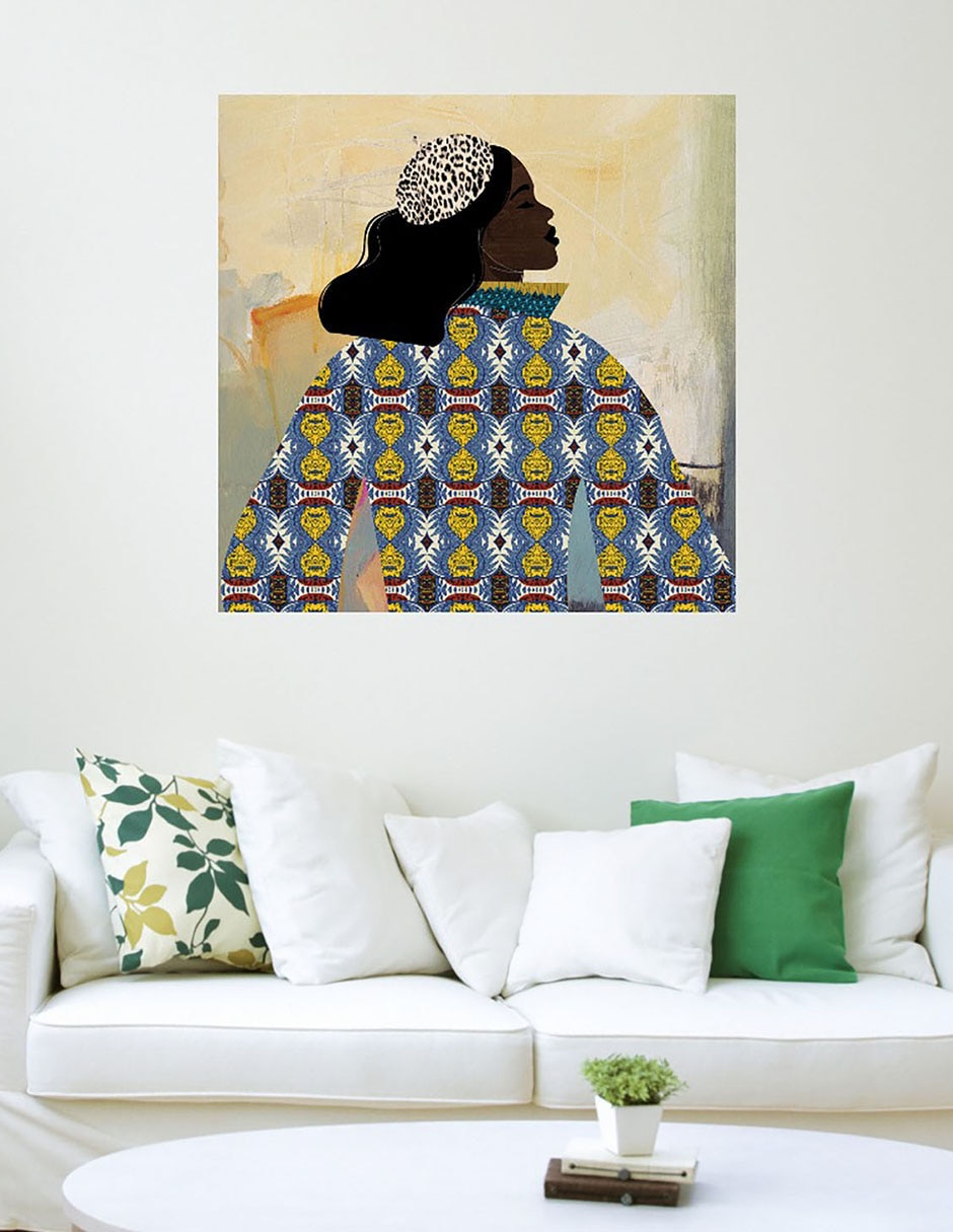 Cuadro decorativo Chicas con oro técnica mixta Gente 3