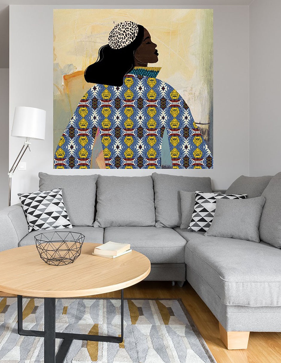 Cuadro decorativo Chicas con oro técnica mixta Gente 4