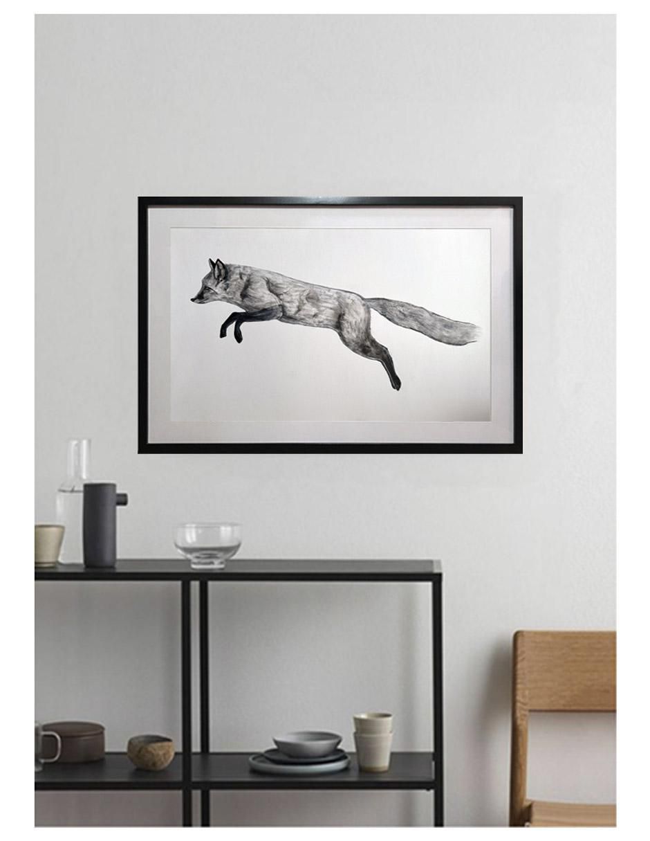 Pintura Zorro técnica acrílico AnimalArt 2