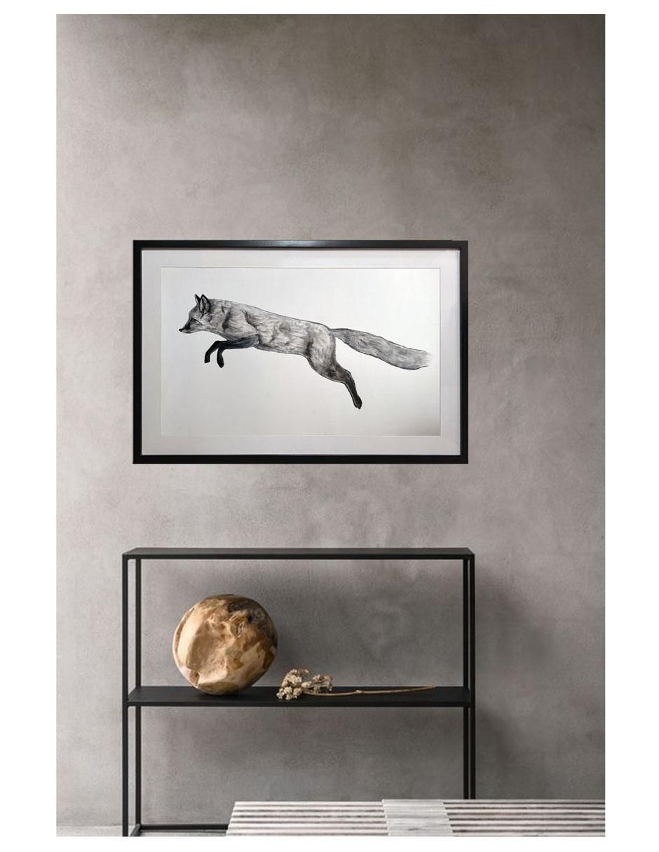 Pintura Zorro técnica acrílico AnimalArt 3