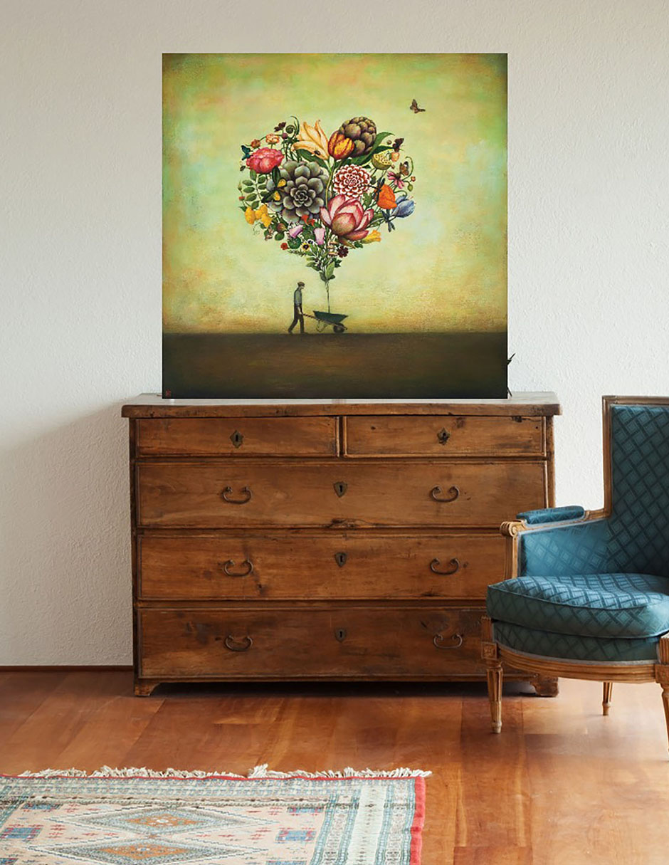 Cuadro decorativo Botanica de el Gran Corazón técnica mixta Primavera 3