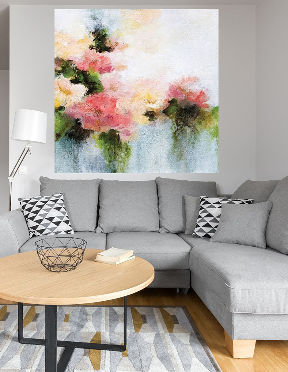Cuadro decorativo Bienvenido a casa técnica mixta Floración 4