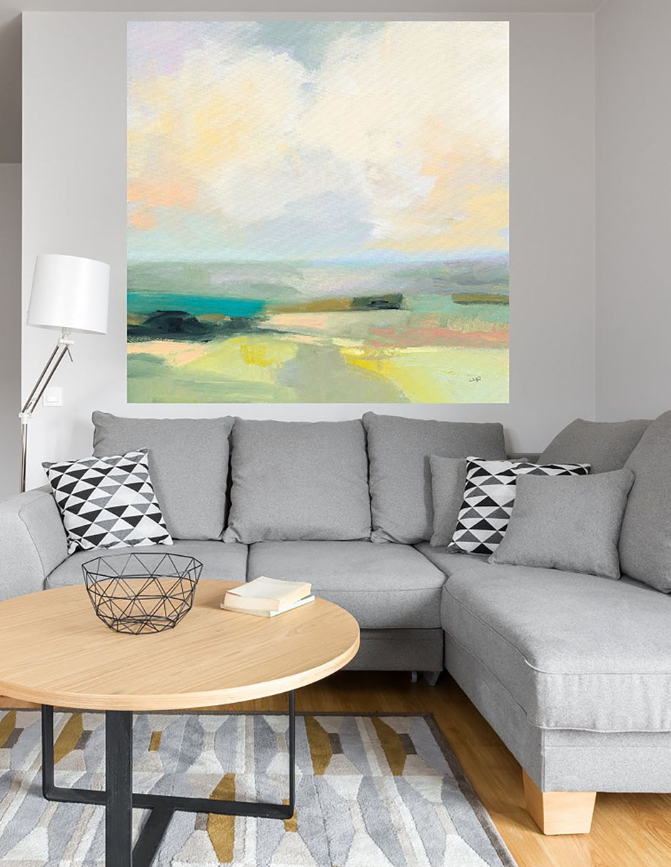 Cuadro decorativo Cielo de Verano III técnica mixta Campos 4