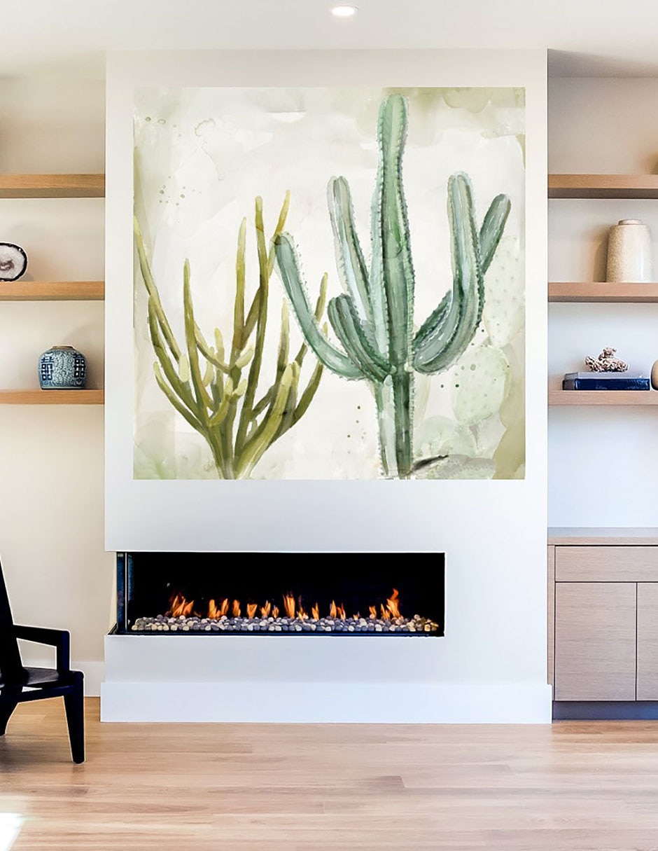 Cuadro decorativo Cactus en Acuarela II técnica mixta 5