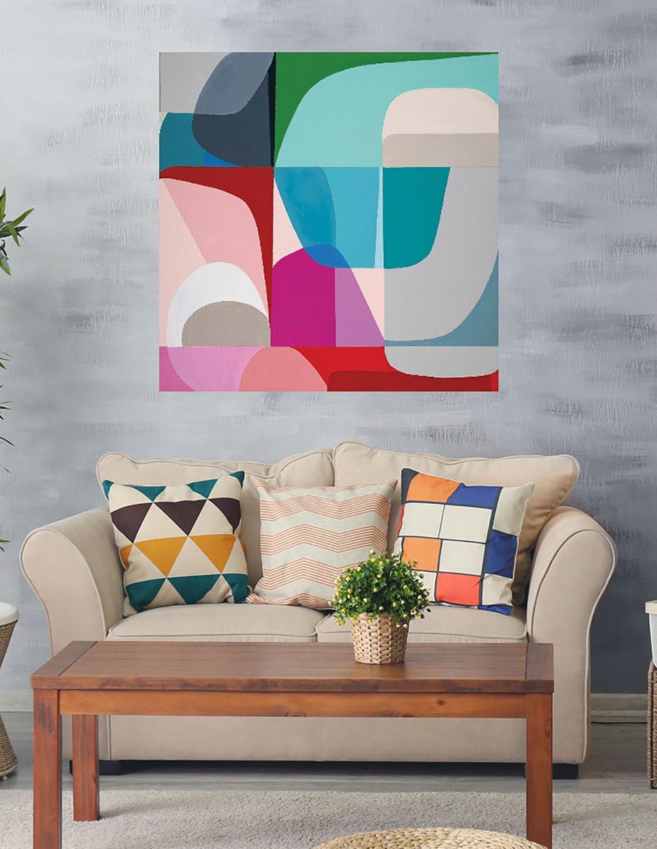 Cuadro decorativo Cielo roto técnica mixta Formas 2