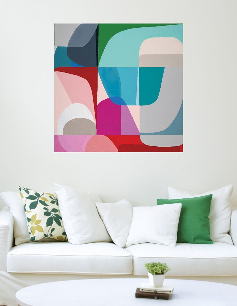 Cuadro decorativo Cielo roto técnica mixta Formas 3