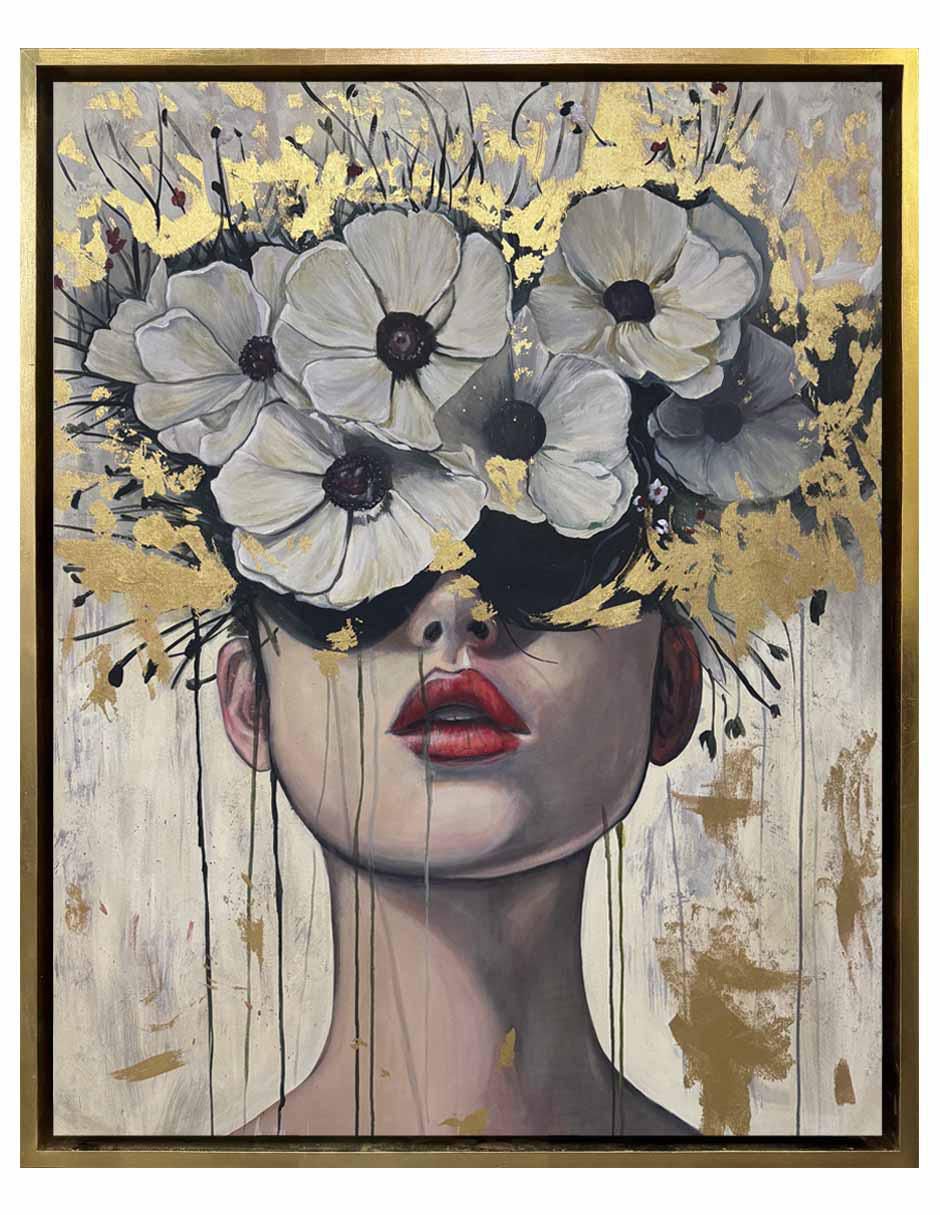 Pintura Belleza Latente técnica acrílico Flores