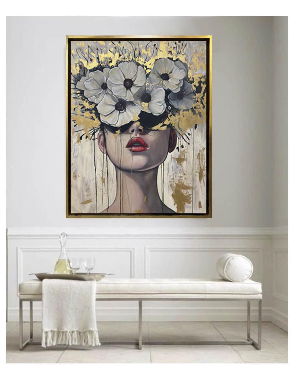 Pintura Belleza Latente técnica acrílico Flores 3