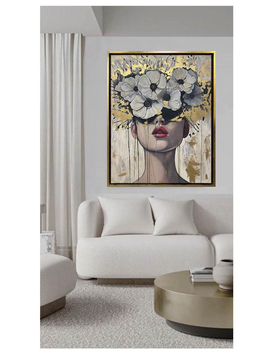Pintura Belleza Latente técnica acrílico Flores 4