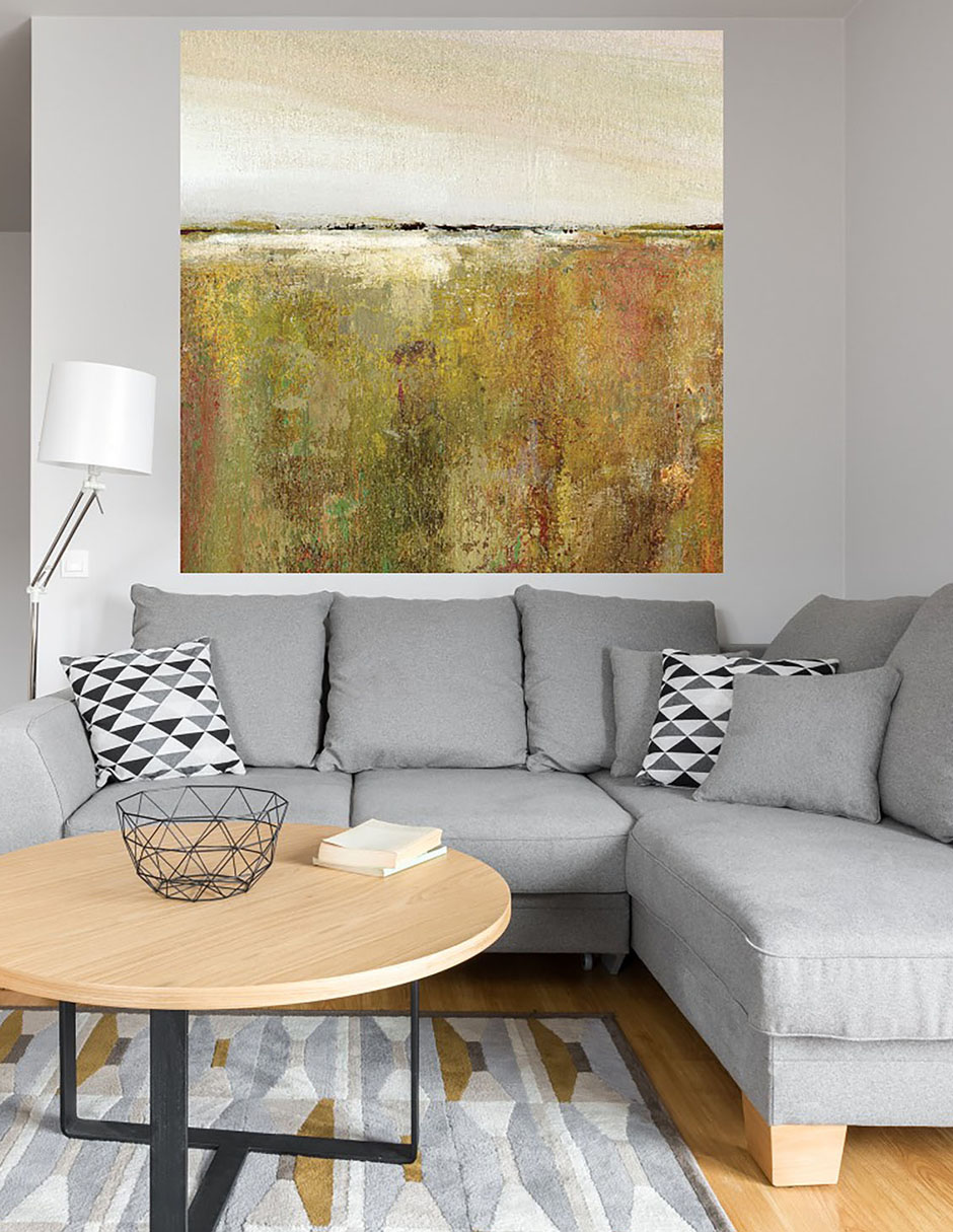 Cuadro decorativo Campos de ensueño técnica mixta Primavera 4