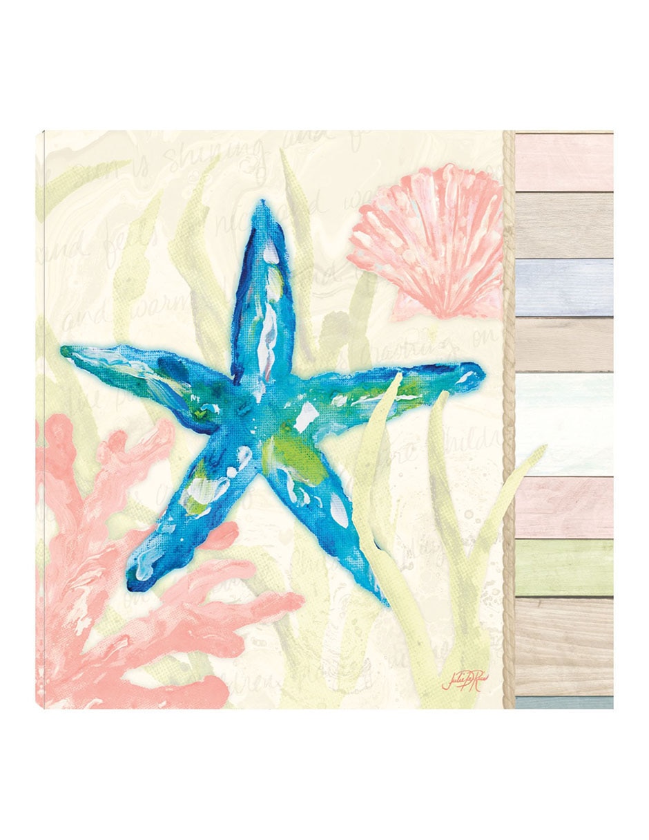 Cuadro decorativo Costa en Pastel III técnica mixta Animales Marinos