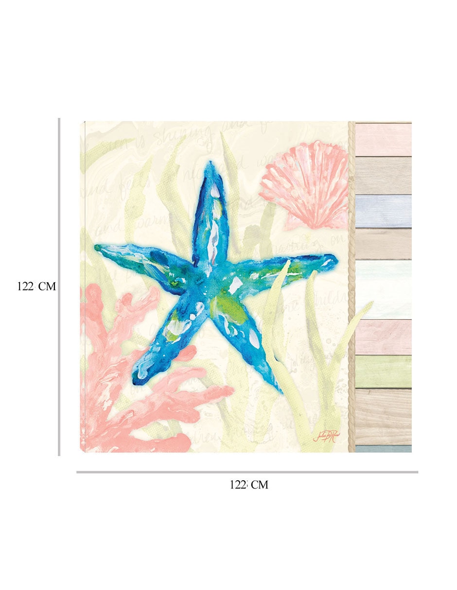 Cuadro decorativo Costa en Pastel III técnica mixta Animales Marinos 8
