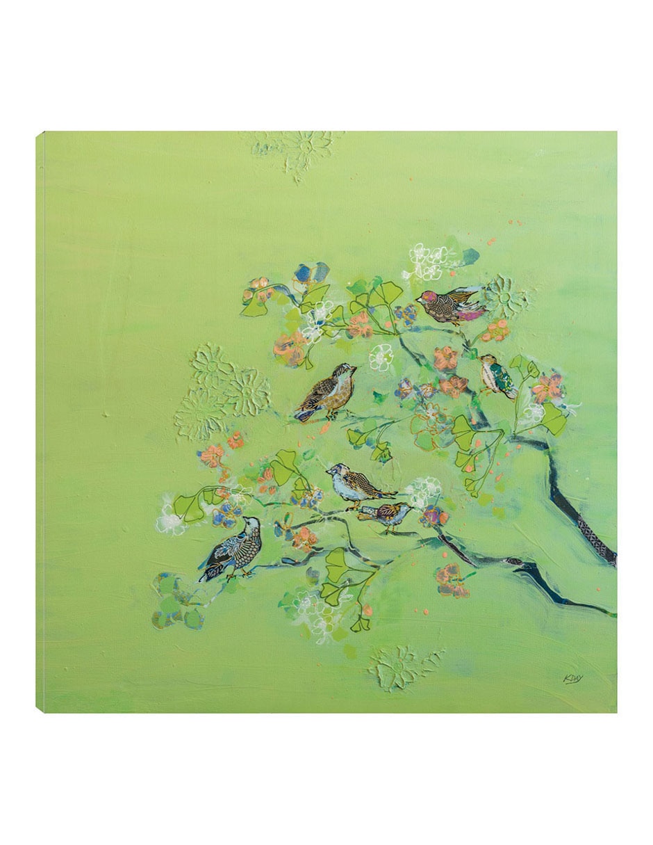 Cuadro decorativo Canto de Pájaro técnica mixta Aves Silvestres Cuadro decorativo Canto de Pájaro técnica mixta Aves Silvestres