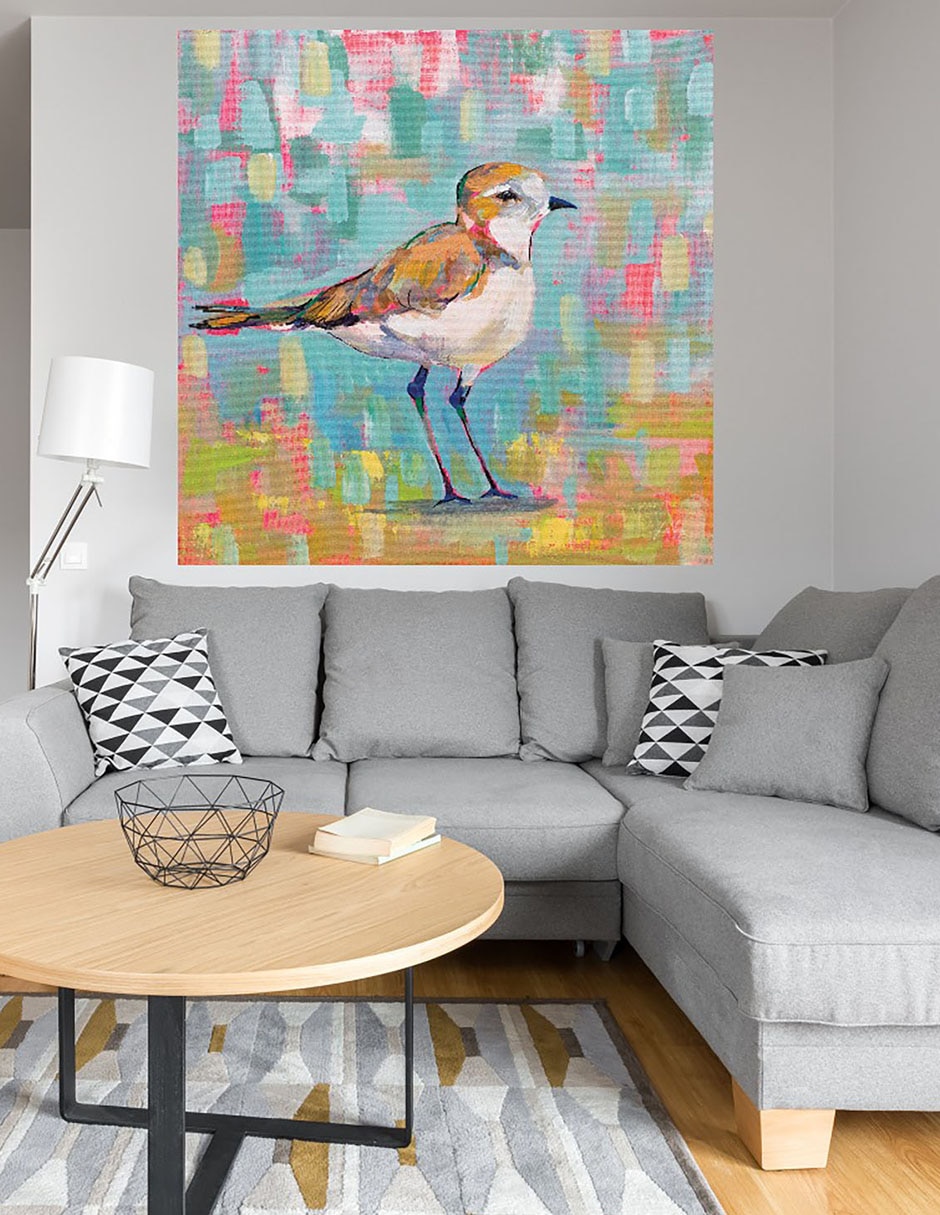Cuadro decorativo Chorlito Costero III técnica mixta Aves Silvestres 4