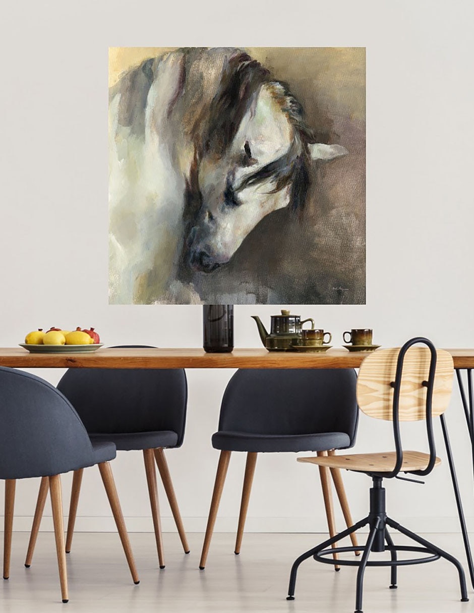Cuadro decorativo Caballo clásico técnica mixta Animales Domésticos 4