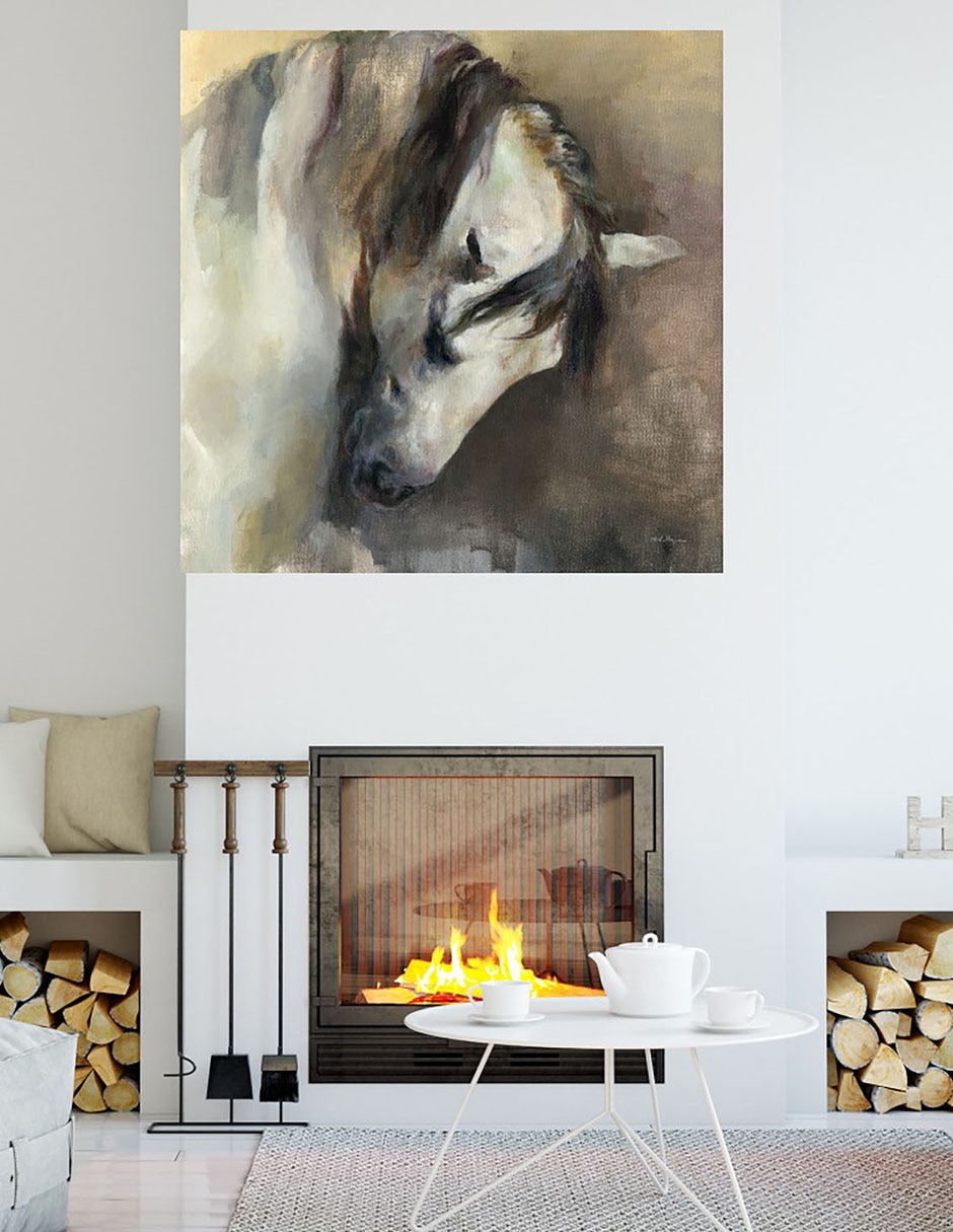 Cuadro decorativo Caballo clásico técnica mixta Animales Domésticos 5