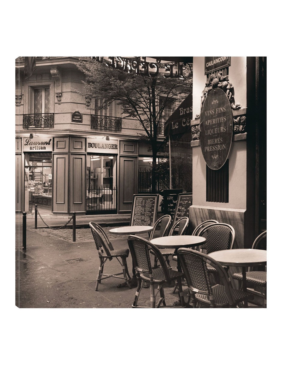 Cuadro decorativo Café, Montmartre técnica mixta Lugares
