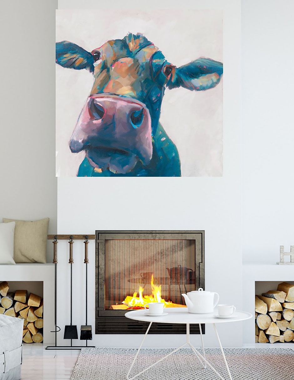 Cuadro decorativo Campanilla técnica mixta Animales Domésticos 4