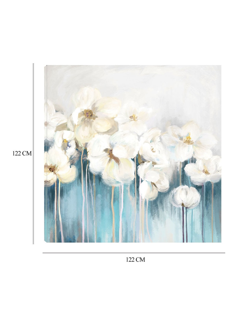 Cuadro decorativo Cascada de flores técnica mixta Floración 8